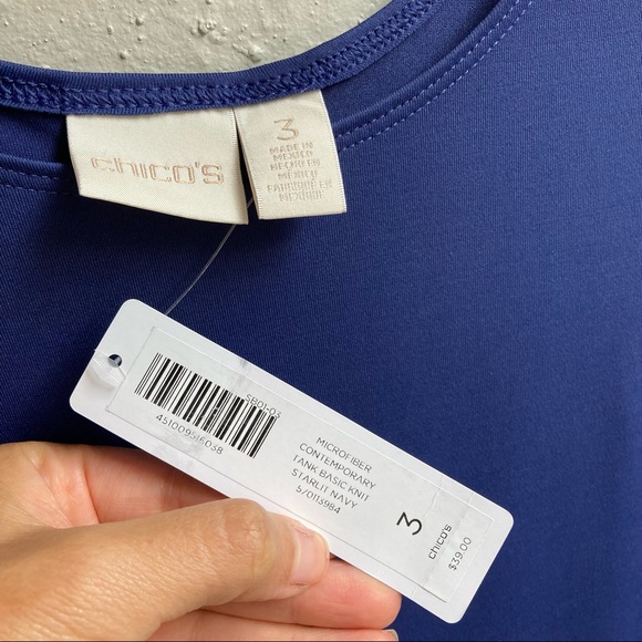 Chico’s|Tank Top|Blue|Size 3 = XL/16 - Picture 5 of 5